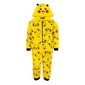 🌟POKEMAN BY NINTENDO: EUC Pikachu ONSIE with Hood- Size- Boys 9-10 yo